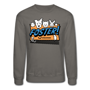 Foster Logo Crewneck Sweatshirt - asphalt gray