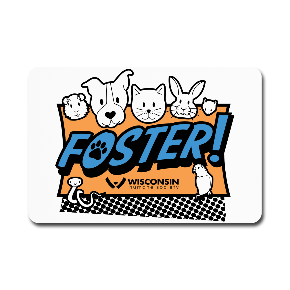 Foster Logo Rectangle Magnet - white