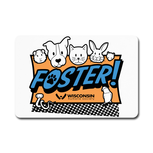 Foster Logo Rectangle Magnet - white
