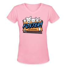 Load image into Gallery viewer, Foster Logo Contoured V-Neck T-Shirt - pink