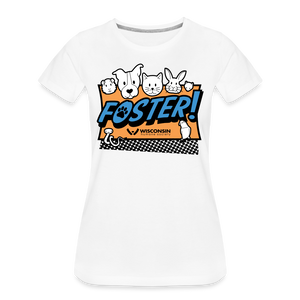 Foster Logo Contoured Premium T-Shirt - white