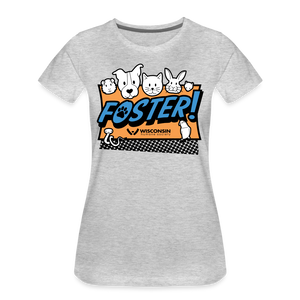 Foster Logo Contoured Premium T-Shirt - heather gray