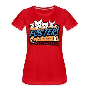 Foster Logo Contoured Premium T-Shirt - red