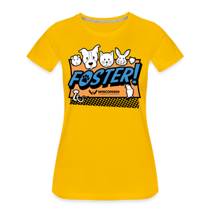 Foster Logo Contoured Premium T-Shirt - sun yellow