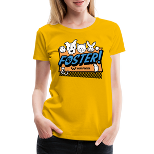 Foster Logo Contoured Premium T-Shirt - sun yellow