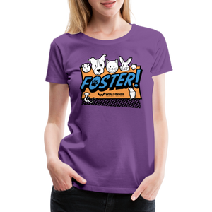 Foster Logo Contoured Premium T-Shirt - purple