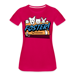 Foster Logo Contoured Premium T-Shirt - dark pink