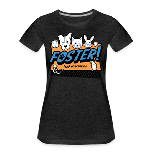 Foster Logo Contoured Premium T-Shirt - charcoal grey
