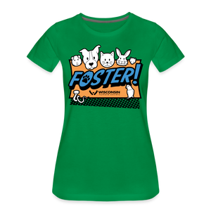 Foster Logo Contoured Premium T-Shirt - kelly green