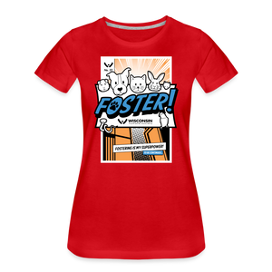 Foster Comic Contoured Premium T-Shirt - red