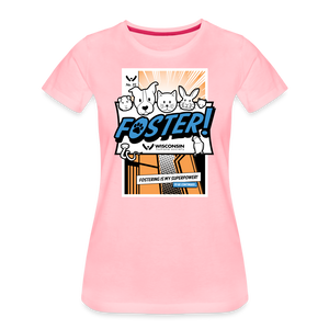 Foster Comic Contoured Premium T-Shirt - pink