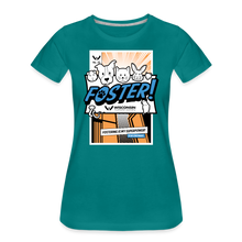 Load image into Gallery viewer, Foster Comic Contoured Premium T-Shirt - teal