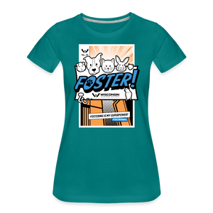 Foster Comic Contoured Premium T-Shirt - teal