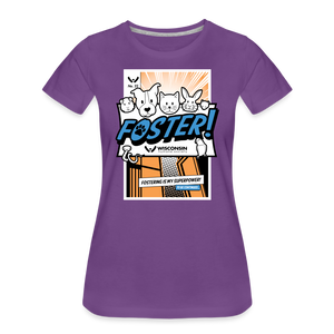 Foster Comic Contoured Premium T-Shirt - purple