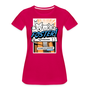Foster Comic Contoured Premium T-Shirt - dark pink