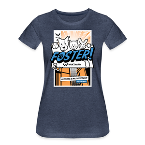 Foster Comic Contoured Premium T-Shirt - heather blue