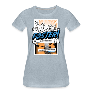 Foster Comic Contoured Premium T-Shirt - heather ice blue