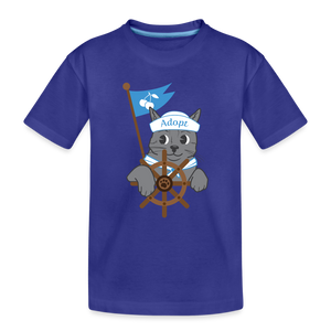 Door County Sailor Cat Kids' Premium T-Shirt - royal blue
