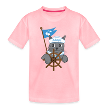 Load image into Gallery viewer, Door County Sailor Cat Kids&#39; Premium T-Shirt - pink