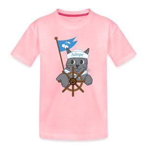 Door County Sailor Cat Kids' Premium T-Shirt - pink