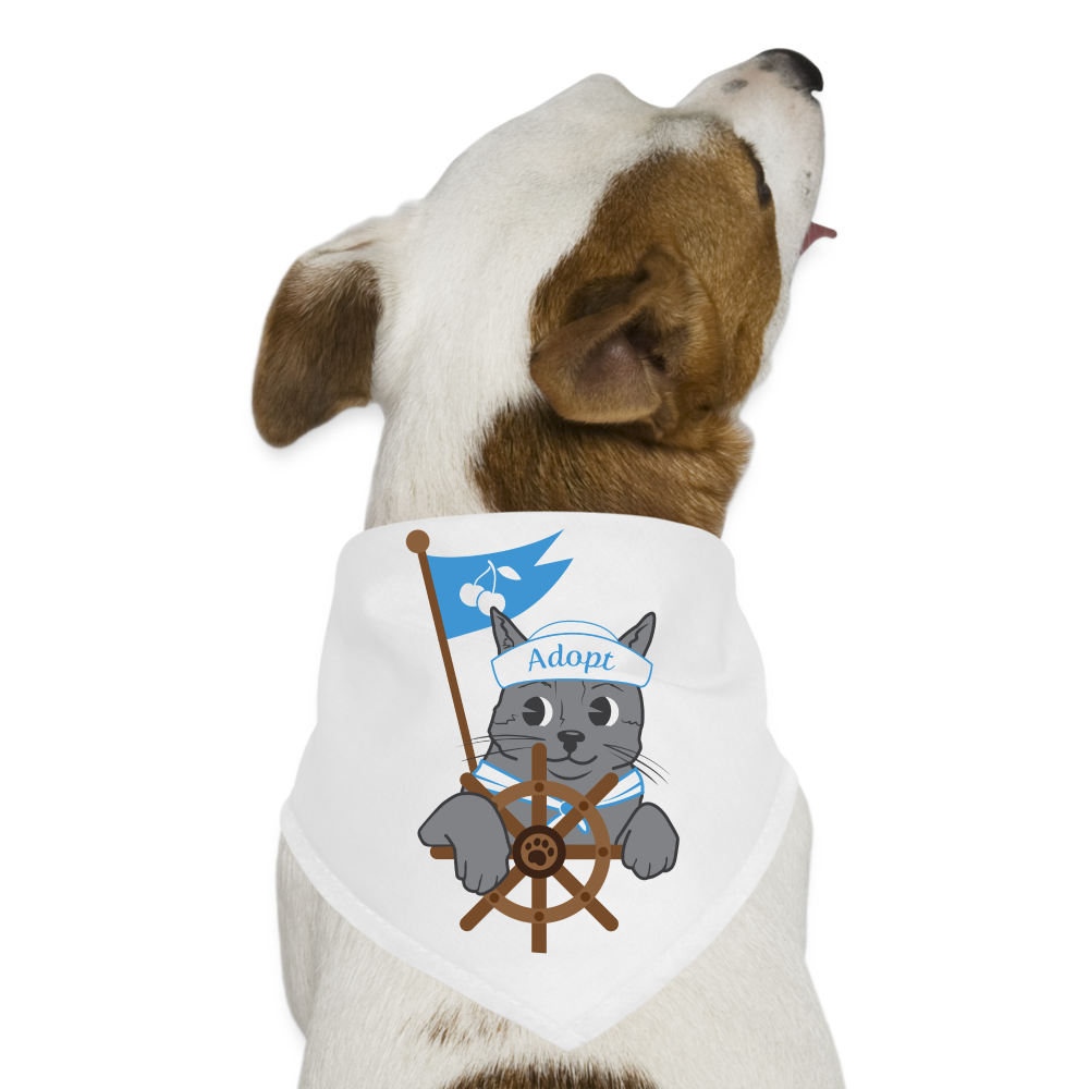 
                  
                    Door County Sailor Cat Dog Bandana - white
                  
                