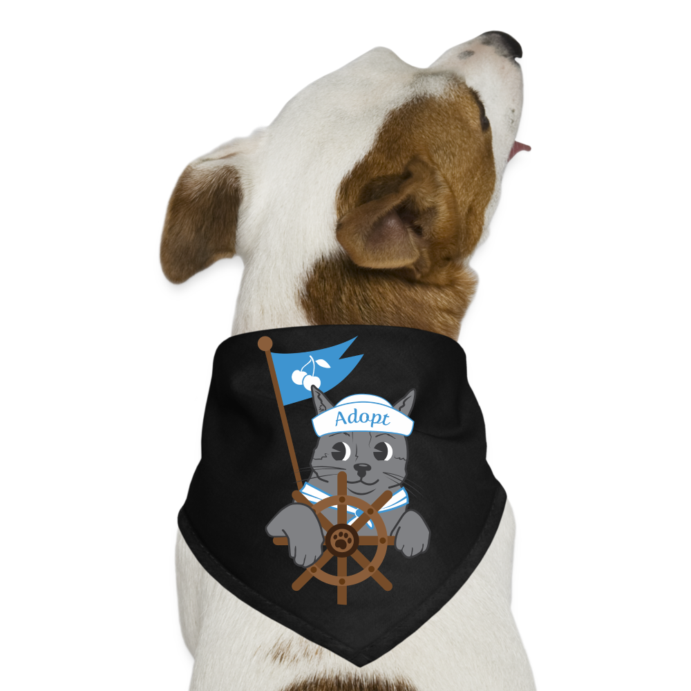 
                  
                    Door County Sailor Cat Dog Bandana - black
                  
                