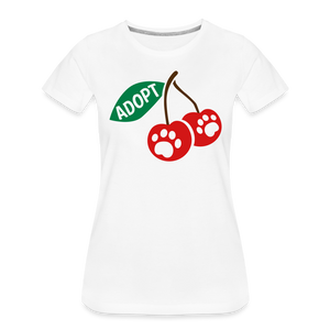 Door County Cherries Contoured Premium T-Shirt - white
