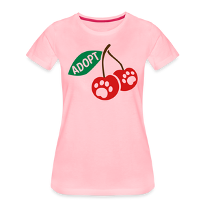 Door County Cherries Contoured Premium T-Shirt - pink
