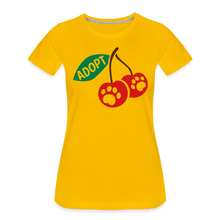 Load image into Gallery viewer, Door County Cherries Contoured Premium T-Shirt - sun yellow