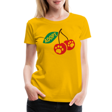 Load image into Gallery viewer, Door County Cherries Contoured Premium T-Shirt - sun yellow