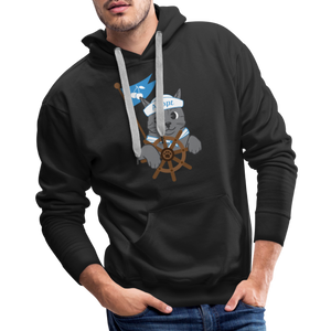 Door County Sailor Cat Premium Hoodie - black