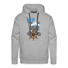 Load image into Gallery viewer, Door County Sailor Cat Premium Hoodie - heather grey