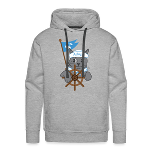 Door County Sailor Cat Premium Hoodie - heather grey