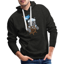 Load image into Gallery viewer, Door County Sailor Cat Premium Hoodie - charcoal grey