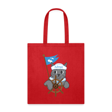 Load image into Gallery viewer, Door County Sailor Cat Tote Bag - red
