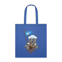 Load image into Gallery viewer, Door County Sailor Cat Tote Bag - royal blue