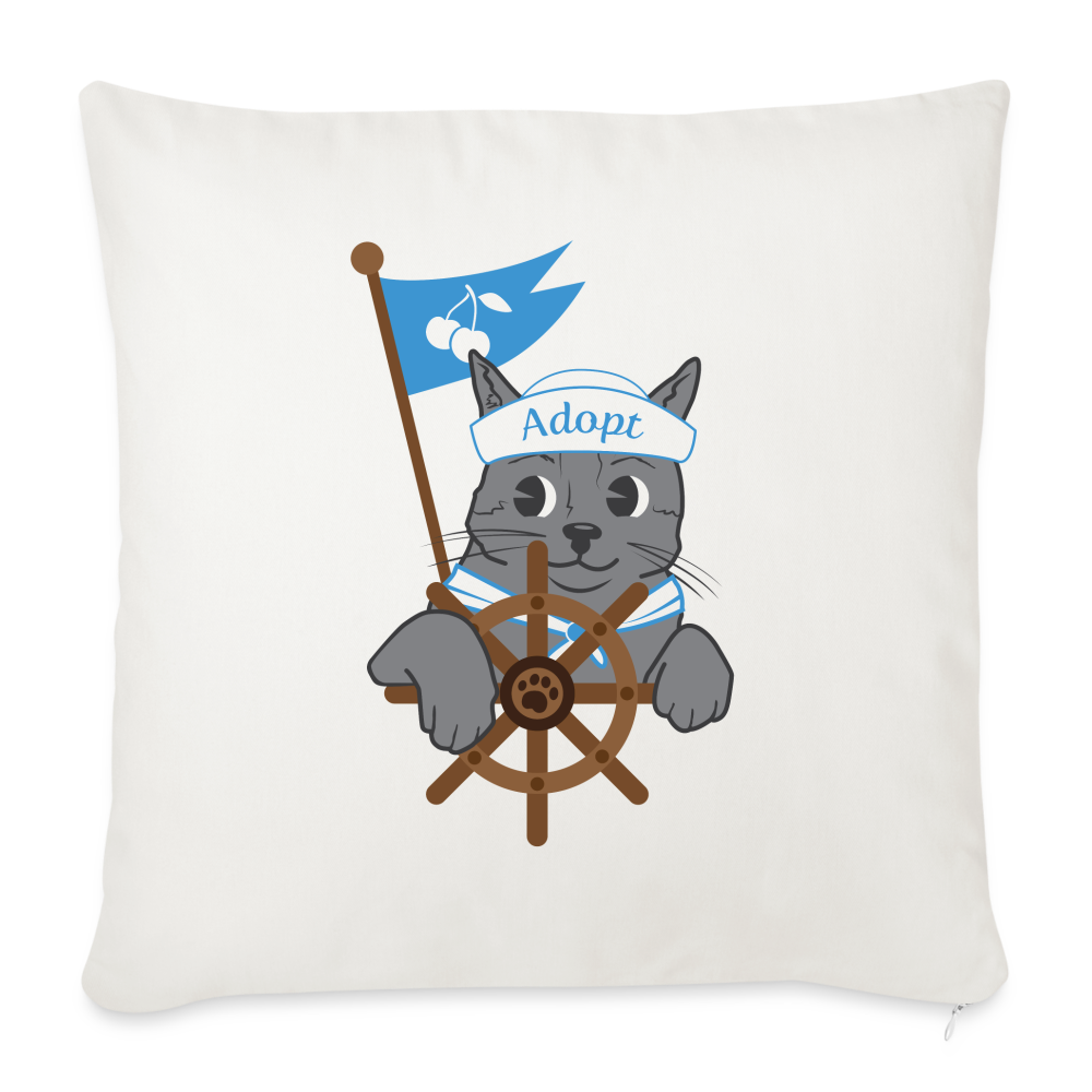 
                  
                    Door County Sailor Cat Throw Pillow Cover 18” x 18” - natural white
                  
                