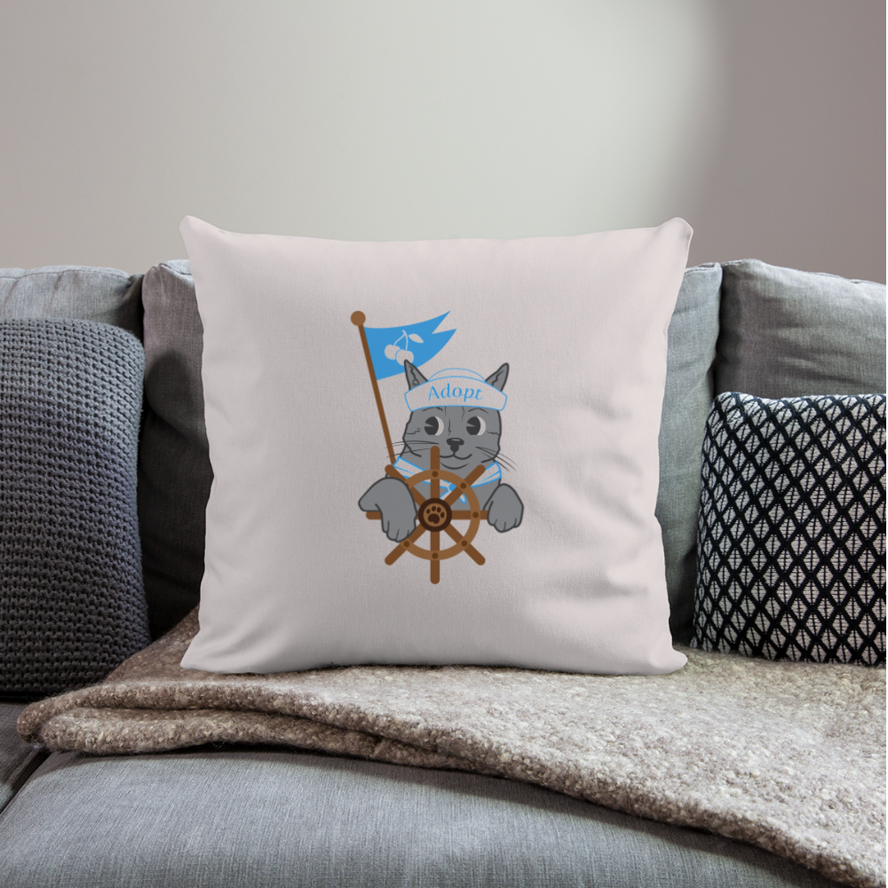 
                  
                    Door County Sailor Cat Throw Pillow Cover 18” x 18” - light taupe
                  
                