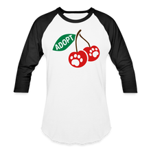 Load image into Gallery viewer, Door County Cherries Baseball T-Shirt - white/black