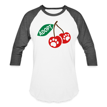 Load image into Gallery viewer, Door County Cherries Baseball T-Shirt - white/charcoal