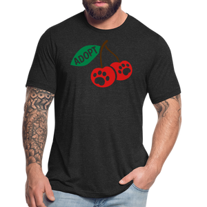 Door County Cherries Tri-Blend T-Shirt - heather black
