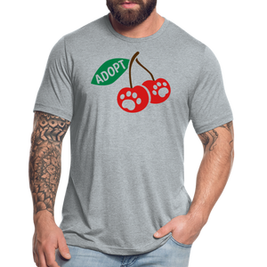 Door County Cherries Tri-Blend T-Shirt - heather grey