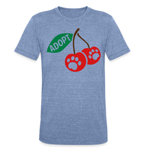 Load image into Gallery viewer, Door County Cherries Tri-Blend T-Shirt - heather blue