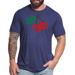 Door County Cherries Tri-Blend T-Shirt - heather indigo