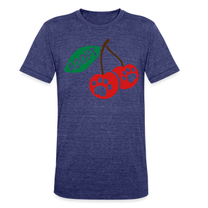 Door County Cherries Tri-Blend T-Shirt - heather indigo