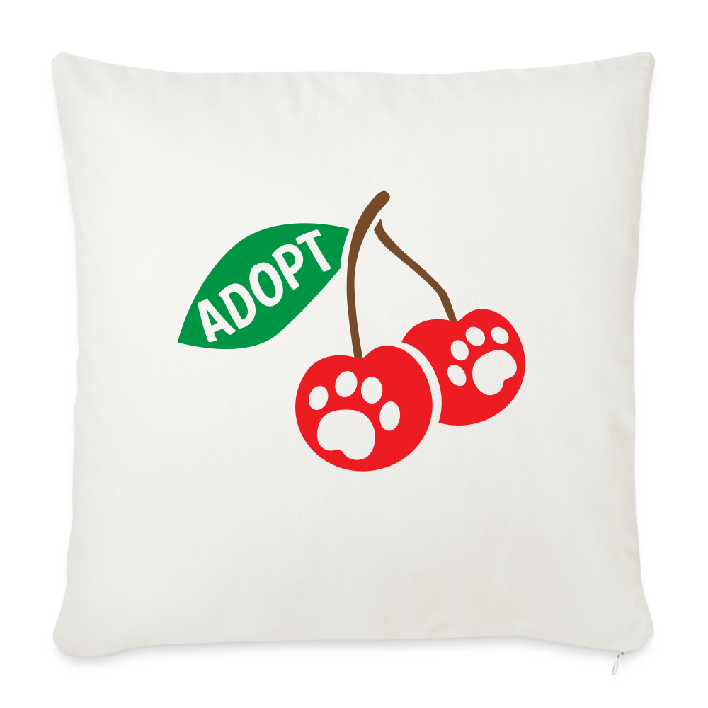 
                  
                    Door County Cherries Throw Pillow Cover 18” x 18” - natural white
                  
                