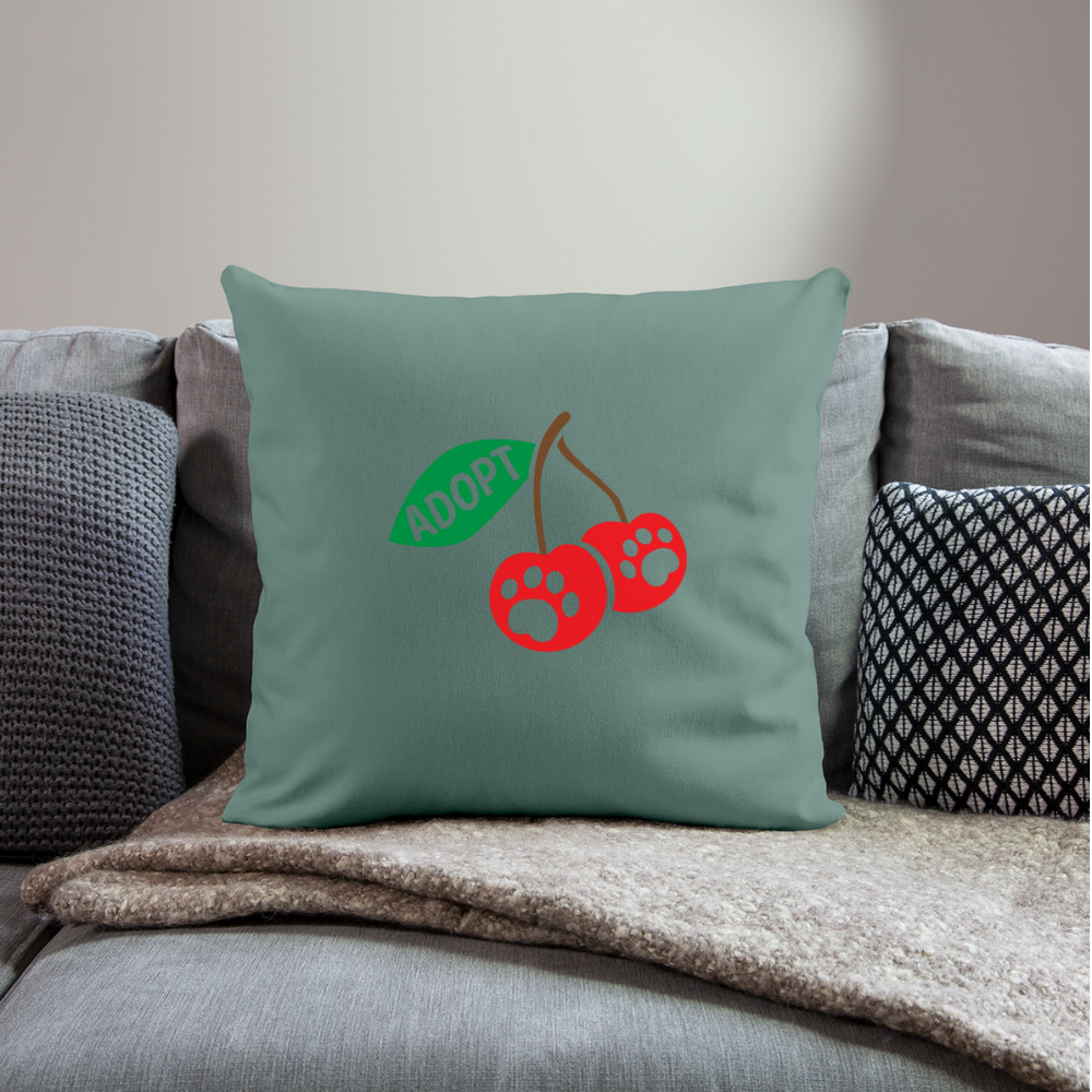 
                  
                    Door County Cherries Throw Pillow Cover 18” x 18” - cypress green
                  
                