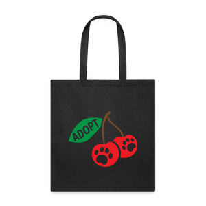 Door County Cherries Tote Bag - black