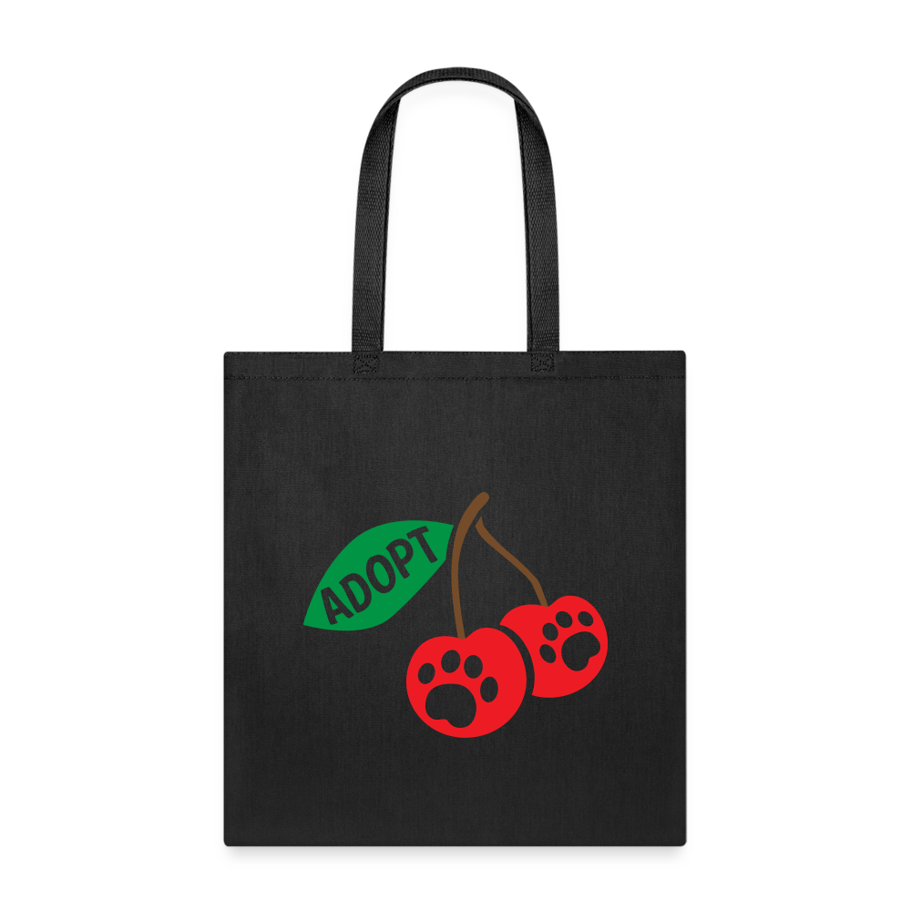 Door County Cherries Tote Bag - black
