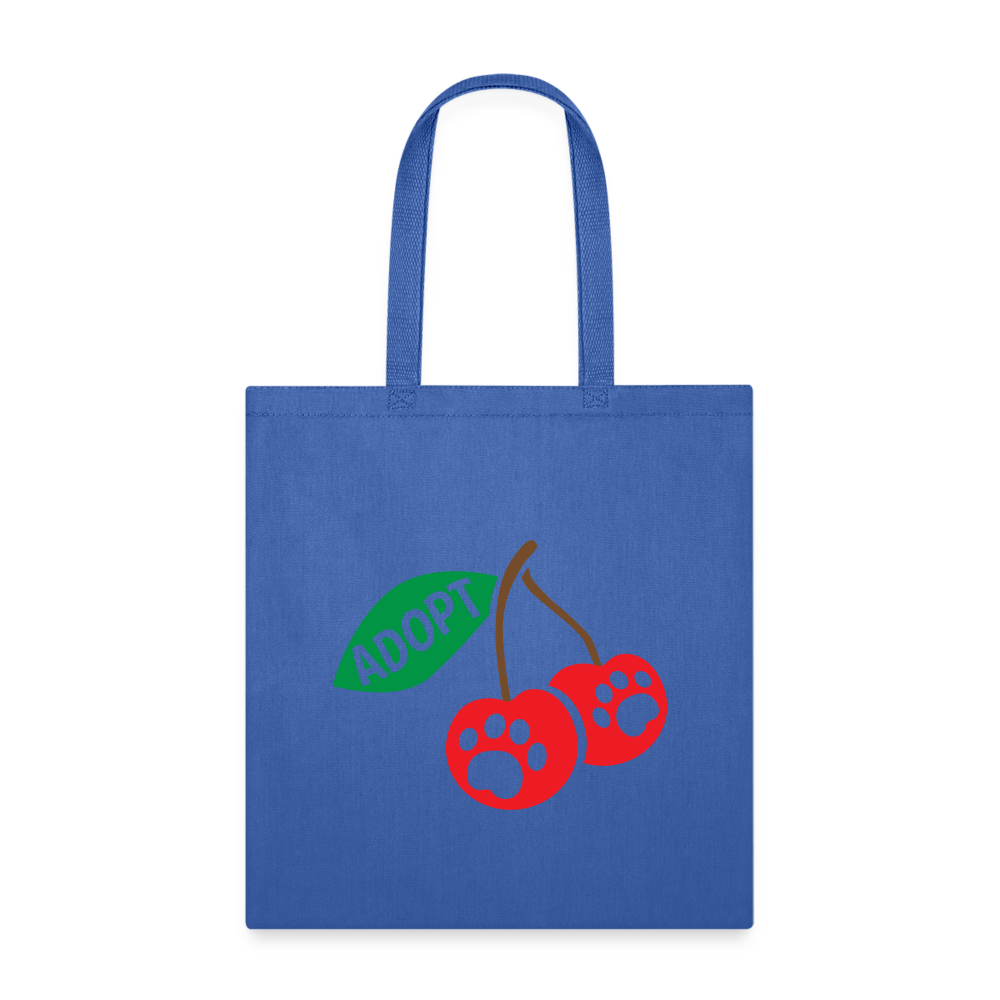 Door County Cherries Tote Bag - royal blue